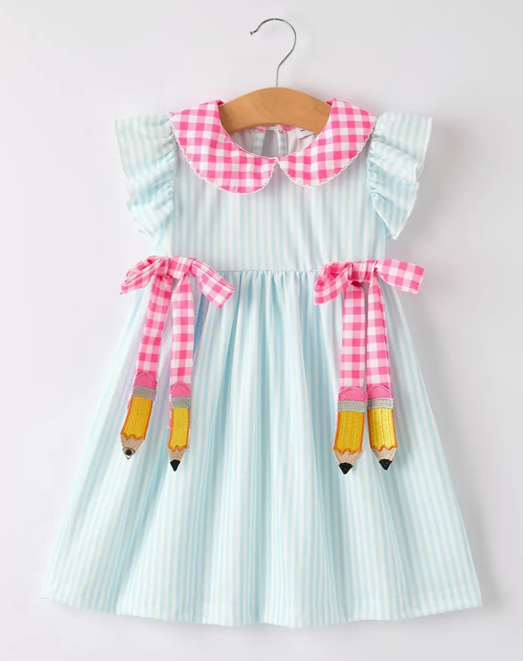 Blue and Pink Pencil Dress